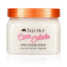 Tree Hut Coco Colada Sheasmör-sockerpeeling – Ultra återfuktande och exfolierande 18oz för närande kroppsvård