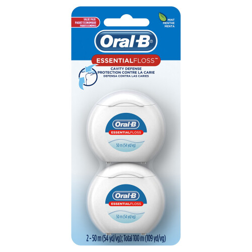 Oral-B Oral-B, Essential Floss Value Pack, Mint, 2 Pack, 54.6 yd (50 m) Each
