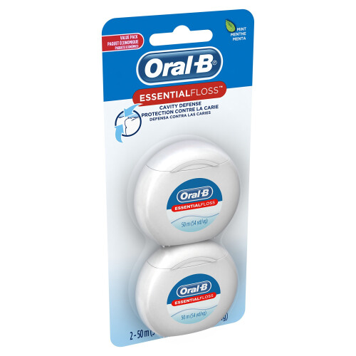Oral-B Oral-B, Essential Floss Value Pack, Mint, 2 Pack, 54.6 yd (50 m) Each 2