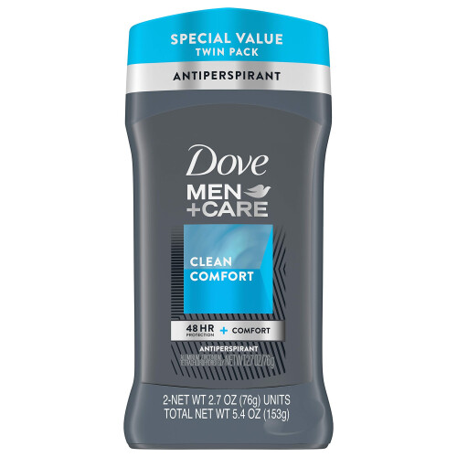 Dove Dove, Men+Care, Καθαρή Ευχαρίστηση, Αντιπυρετικό-Δεοδοράντη, 2 Πακέτα, 2.7 oz (76 g) Κάθε 1