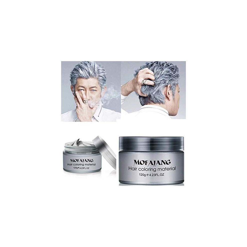 MOFAJANG Natural Hair Wax Color Styling Cream Mud, Adofect Natural Hairstyle Dye Pomade, Temporary Hairstyle Cream 4.23 oz, Hairstyle Wax for Men and