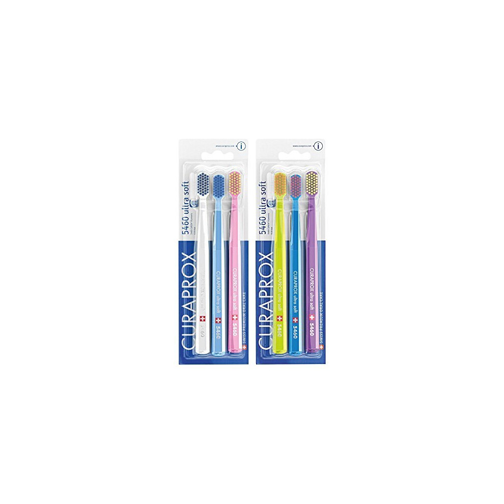 Curaprox 5460 Ultrasoft Toothbrush, 6 Pack