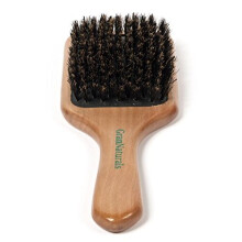 Grannaturals Boar Bristle Smoothing Hair Brush til kvinder og m?nd - Medium/bl?de b?rsteh?r - naturlig tr? stor flad firkant padle h?rb?rste til