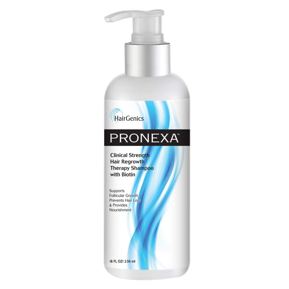 Hairgenics Pronexa Clinical Strength Hair Growth & Regrowth Therapy Hair Loss Shampoo With Biotin, Collagen, and DHT Blockers for Thinning Hair, 8 fl.