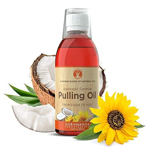 GuruNanda Oil Pulling Oil, Natural Mouthwash, Ayurvedic Blend of
