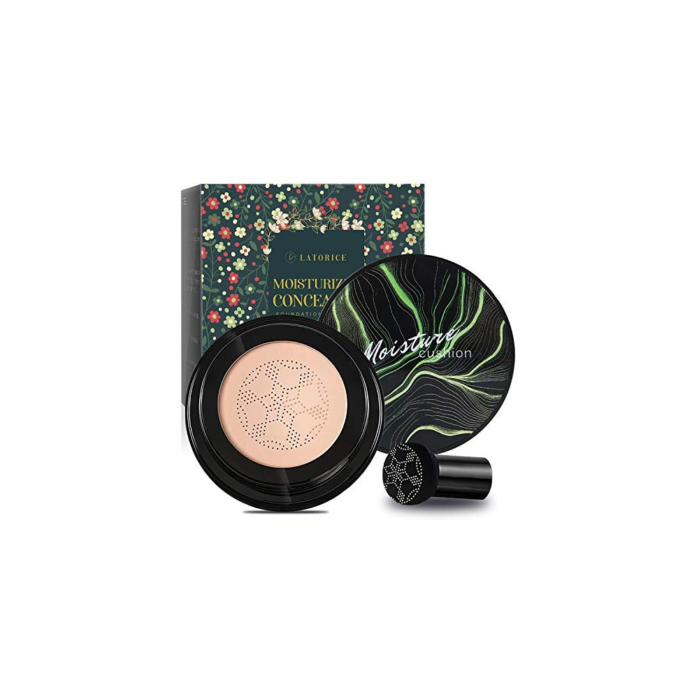 Latorice Air Cushion Bb Cream, Cc Cream Mushroom Head Foundation, Moisturizing Concealer, Bright Makeup Base Long Lasting With Mushroom Makeup Sponge, Easy To
