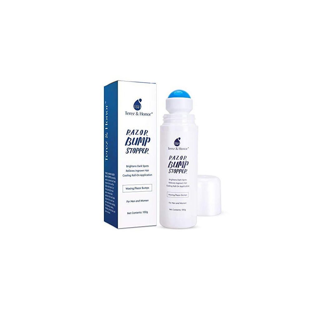 Terez & Honor Razor Bump And Ingrown Hairs Serum - After Shave Solution Roll-On For Ingrown Hairs, Razor Burns And Razor Bumps For Men And Women