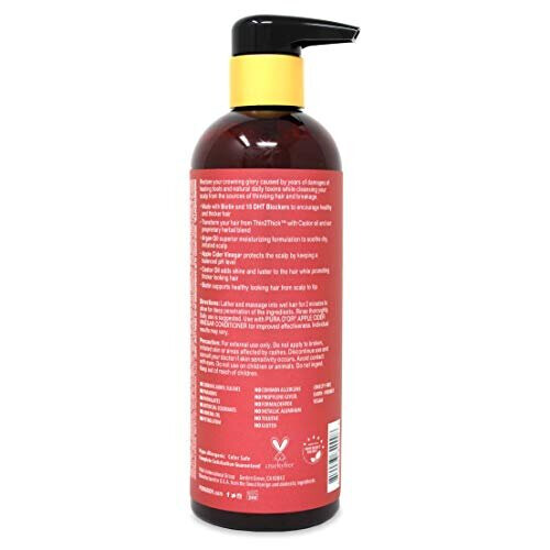 Pura D'or, Omenapiirakka, Thin2Thick, Shampoo, 16 fl oz (473 ml) 1
