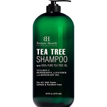 Botanic Hearth Tea Tree Shampoo Vitamin C Mta peprn Levandulov a rozmarnov olej bojuje proti lupum a such pokoce hlavy 16 fl oz
