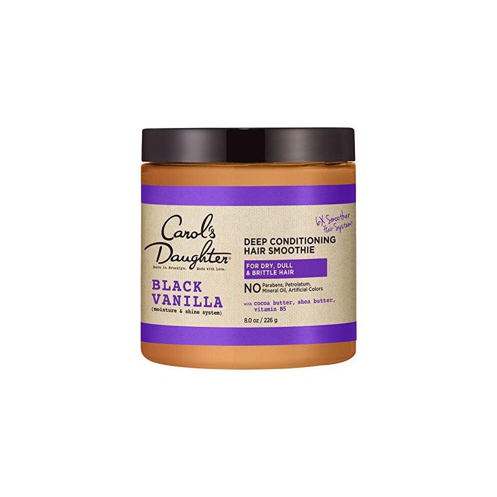 Carol's Daughter Black Vanilla Moisture & Shine Hair Smoothie For Dry Hair and Dull Hair, with Shea Butter, Cocoa Butter and Vitamin B5, Paraben Free
