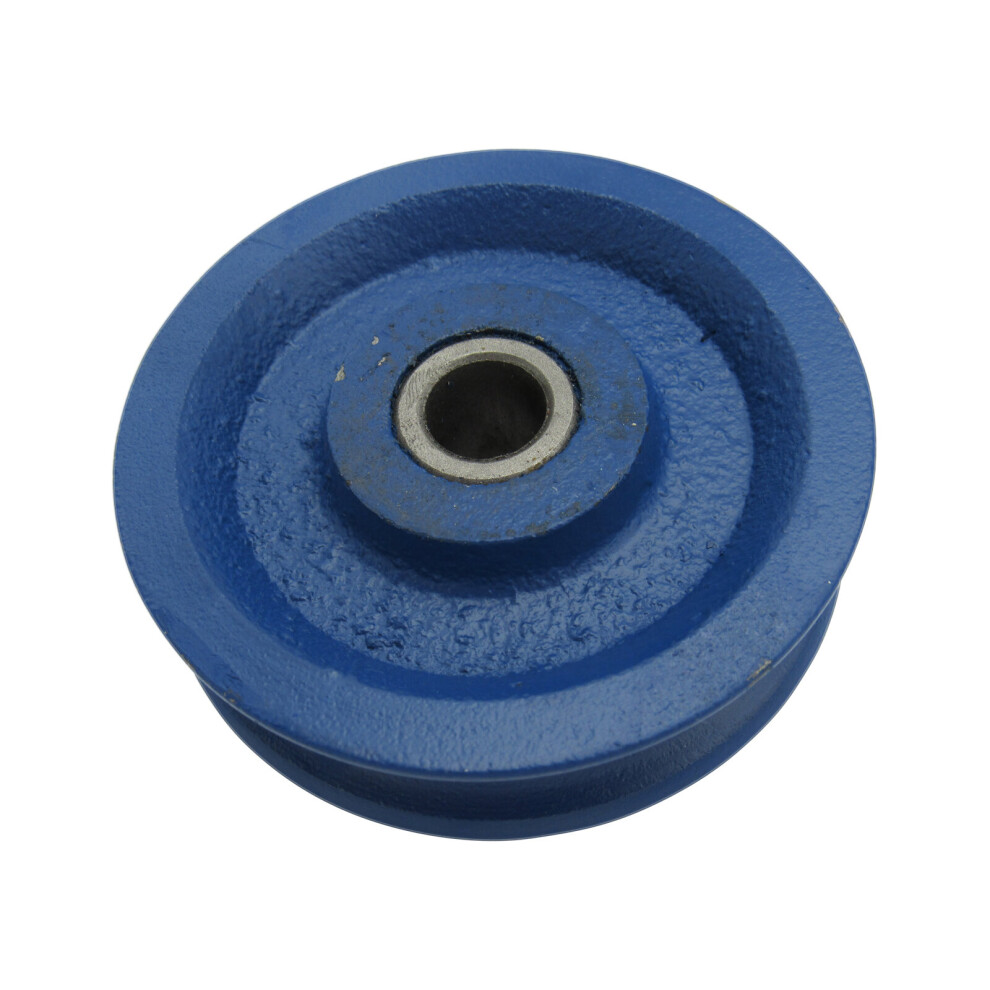 Ace Blue 150Mm Painted Cast Iron Sheave With Bush - 16Mm Wire Rope Spare Replacement