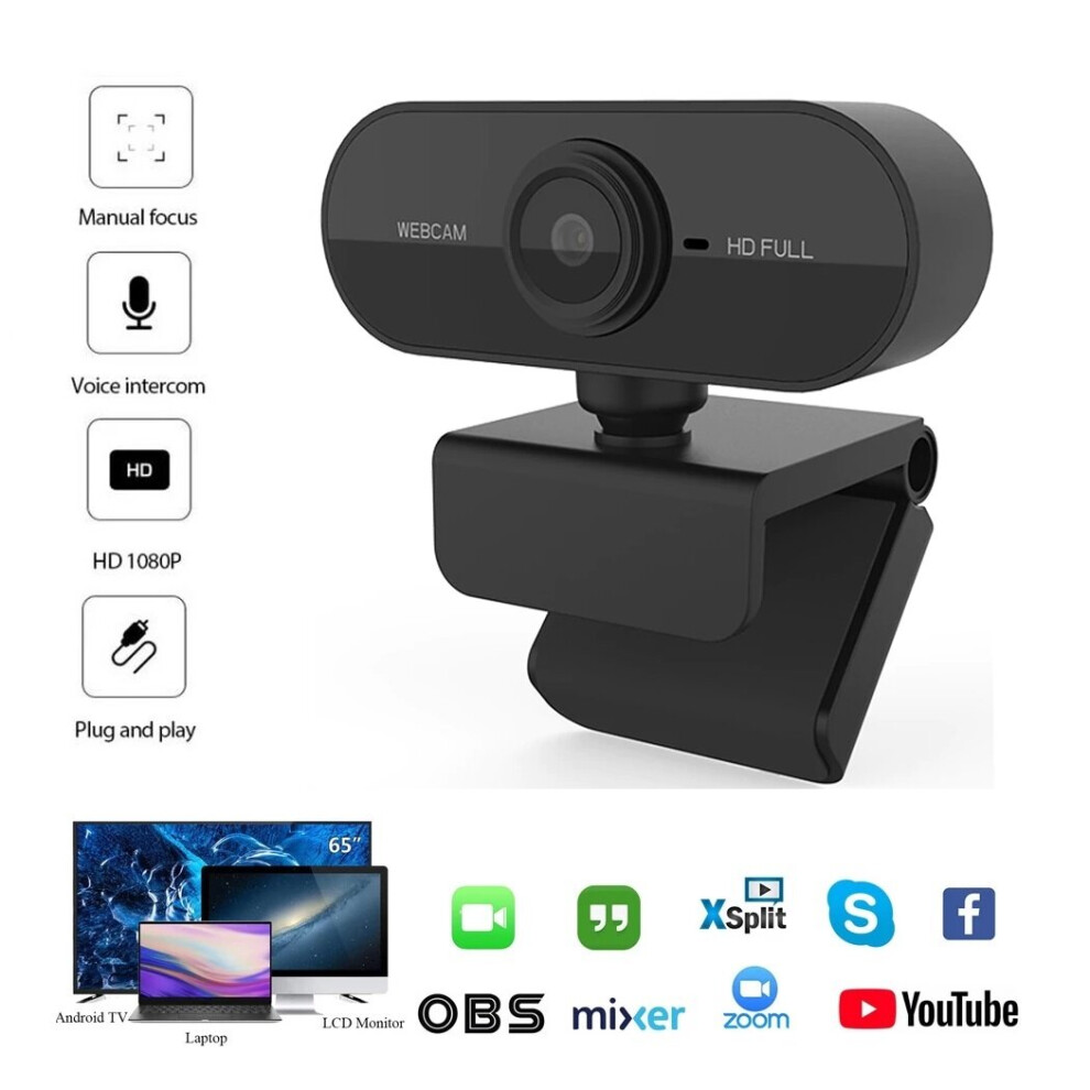 Full Hd 1080P Usb Webcam With Microphone For Live Broadcast Video Calling 7437021210232