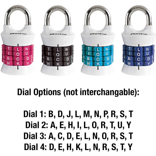 Master Lock Master Lock 1535DWD Locker Lock Set Your Own Word Combination Padlock 2