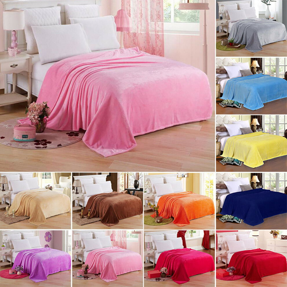 Large Warm Polar Faux Fleece Throw Cover Super Soft Blanket Luxury Home Sofa Bed