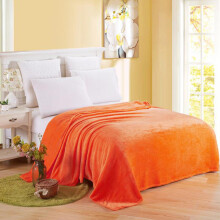 (Orange, 100*140cm) Large Warm Polar Faux Fleece Throw Cover Super Soft Blanket Luxury Home Sofa Bed