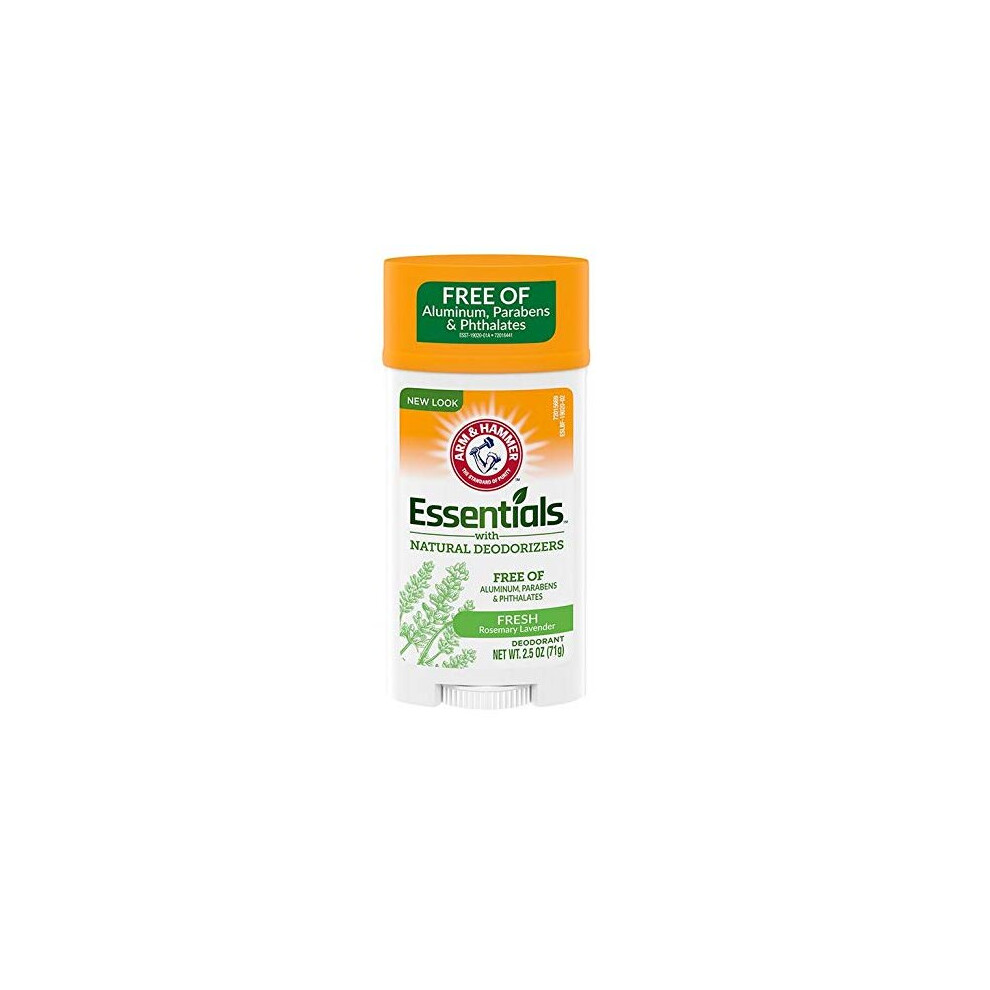 ARM & HAMMER Essentials Natural Deodorant Fresh Rosemary Lavender 2.50 oz (Pack of 4)