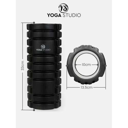 (Black) Yoga Studio SMR Trigger Point Foam Massage Roller 1