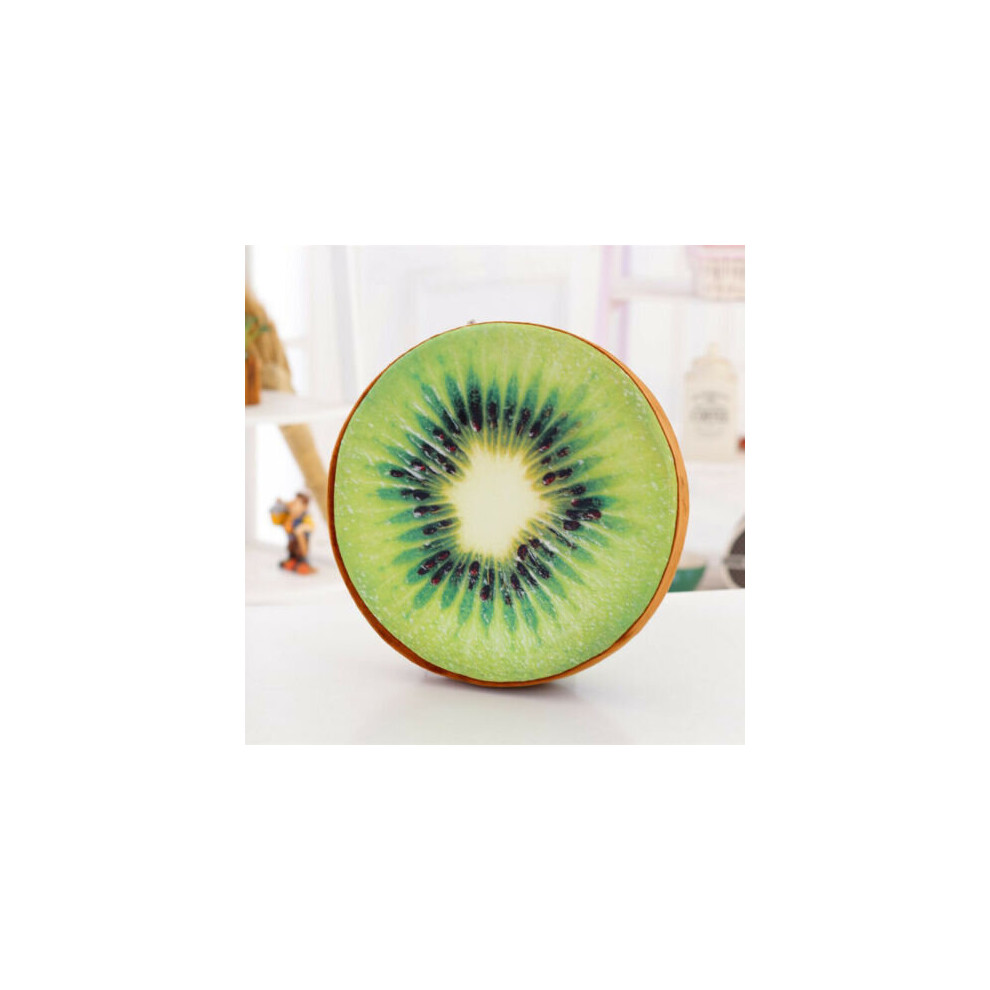 (Kiwi Fruit, 40cm*40cm) Fruit Round Seat Pads Garden Kitchen Patio Dinning Room Chair Cushion Art Decor