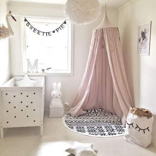 (Pink) Kids' Bed Canopy | Bedroom Play Tent