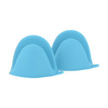(blue) Holder Silicone Mitt Gloves Heat Resistant