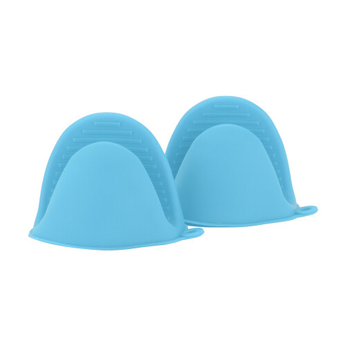 (blue) Holder Silicone Mitt Gloves Heat Resistant