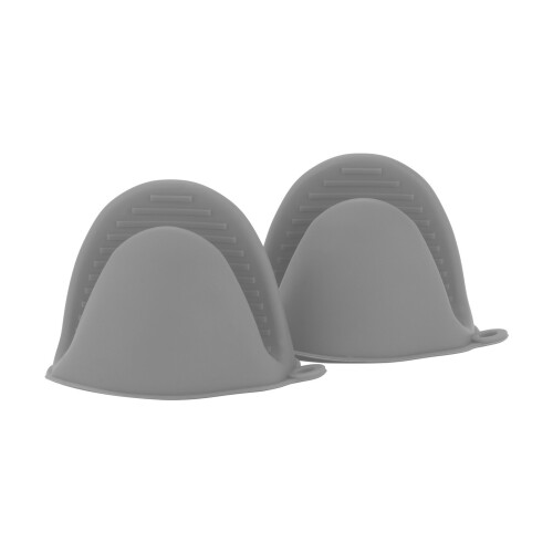 (gray) Holder Silicone Mitt Gloves Heat Resistant