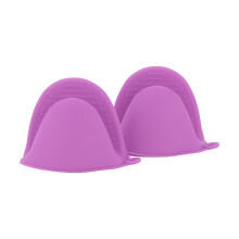 (purple) Holder Silicone Mitt Gloves Heat Resistant