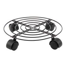 3 Pcs Plant Pot Round Wheels Mover Trolley Caddy Garden Plate Stand