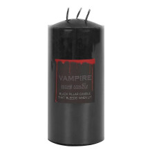 Vampire Tears Pillar Candle 15cm - Dripping Red Wax, 3 Wicks, ~20h Burn Time
