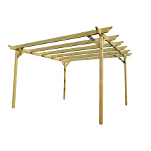 (1.8m x 3m (4 posts), Orchid) Garden Wooden Pergola Kit - Light Green - 9 Designs