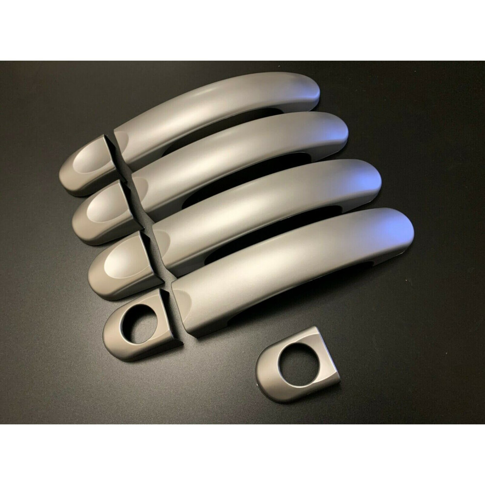 SILVER 4 DOOR HANDLE COVERS FITS VW TRANSPORTER T5 T6 CARAVELLE