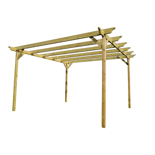 (1.8m x 3m (4 posts), Dinasty) Garden Wooden Pergola Kit - Light Green - 9 Designs