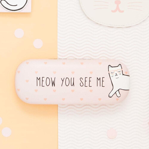 Cutie Cat Meow You See Me Glasses Case