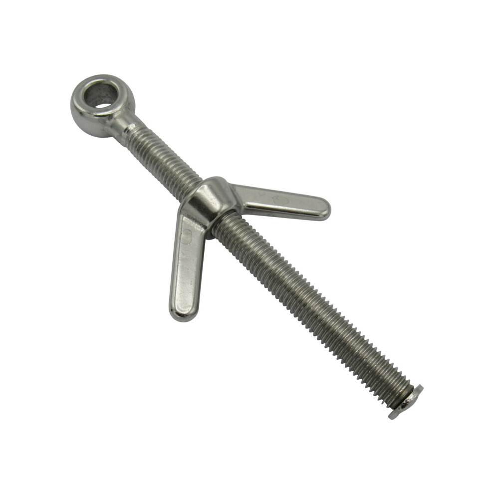 Eye Bolt with Wing Nut Stainless Steel 12MM x 80MM (Marine Butterfly Boat Rigging)-image-OPC-P6FYTZH-NEW