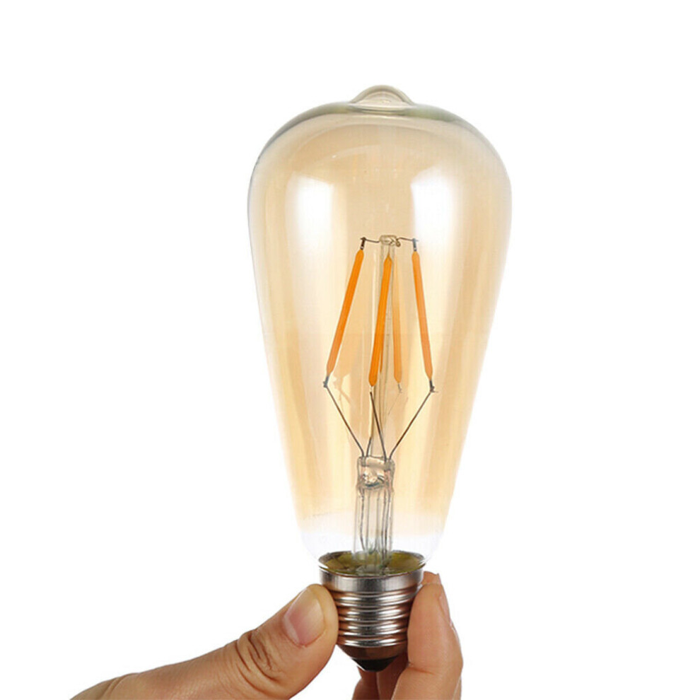 Ledsone (1Xvintage Edison Bulb Industrial Led Filament Dimmable Bulb Squirrel Cage A+(St64 E27 4W)) Vintage Led Bulb Dimmable E27 Decorative Industrial Light