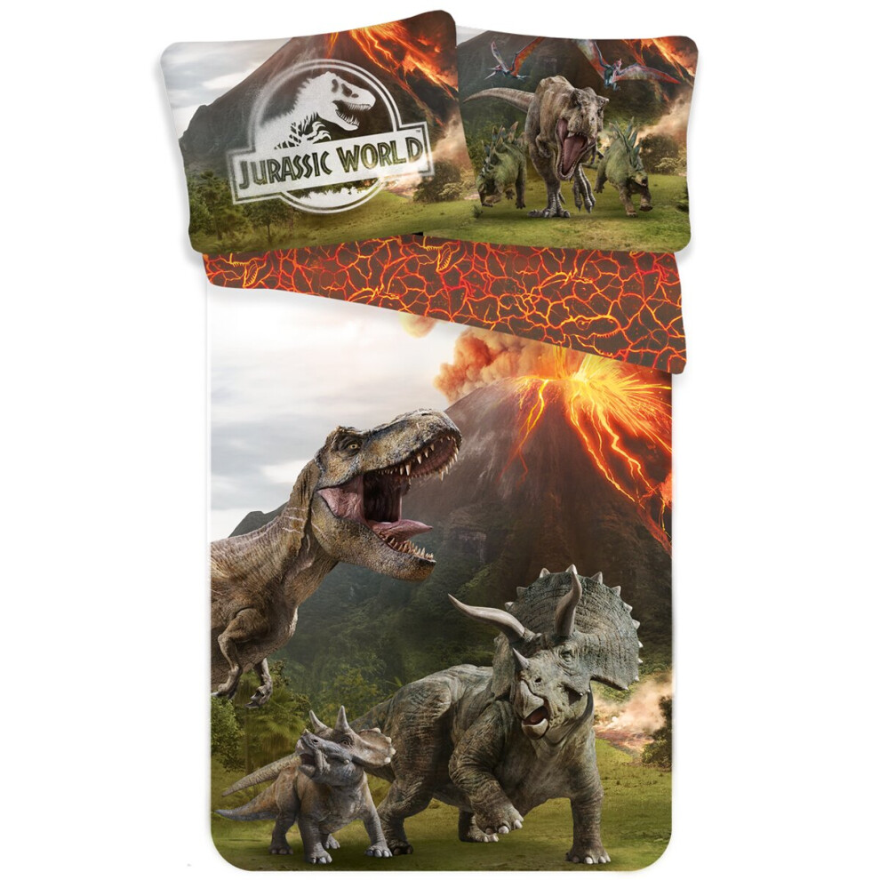 Jurassic World Single Cotton Duvet Cover Set - European Size