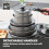Tower Tower Freedom T800200 13 Piece Cookware Set, Detachable Handles, Graphite 4