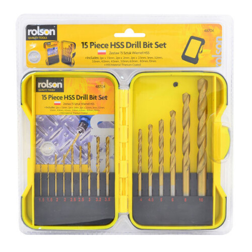 Rolson Rolson 48704 15pc HSS Drill Set 1