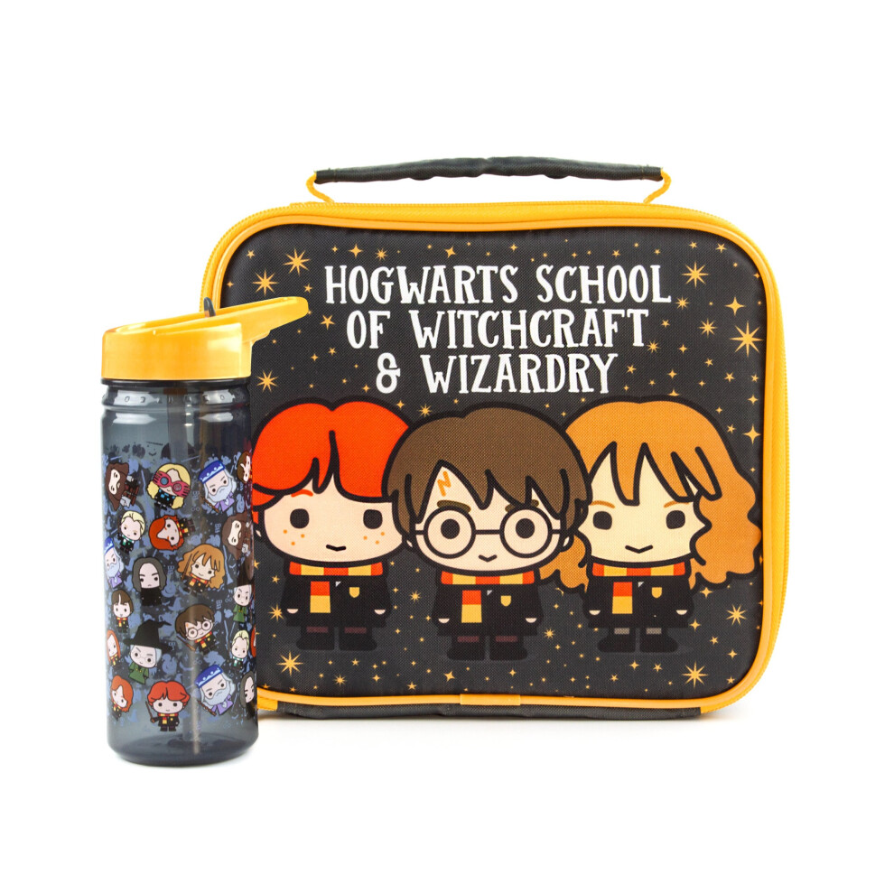 Harry Potter Lunch Bag and Bottle Set Chibi Character