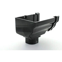 Marley Classic Stopend Outlet (Left Hand) RCO51 Black for Ogee Style