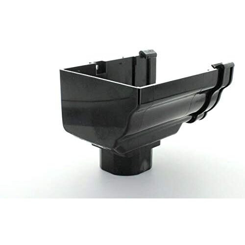 Marley Classic Stopend Outlet (Left Hand) RCO51 Black for Ogee Style