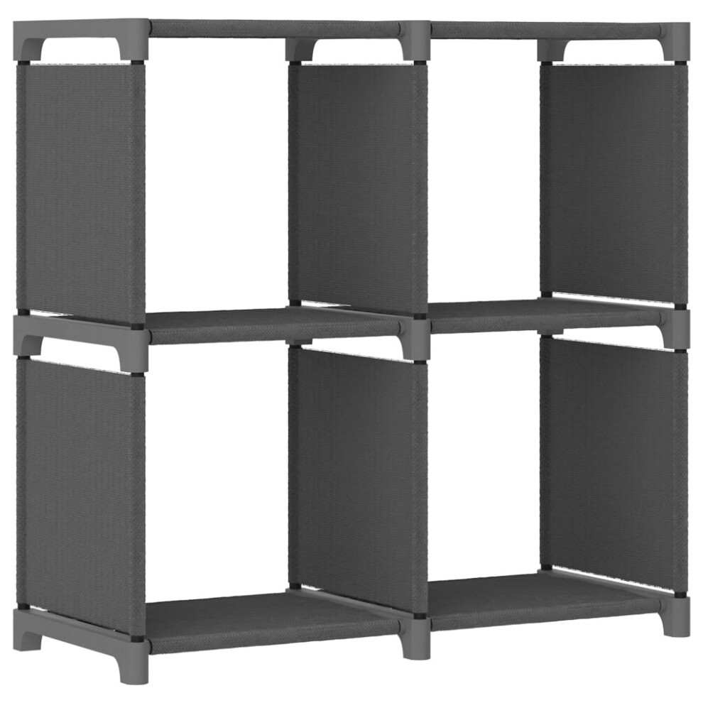 Vidaxl 4-Cube Display Shelf Grey Fabric Free Standing Storage Organiser Unit 8720286042571