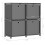 VidaXL vidaXL 4-Cube Display Shelf with Boxes Grey Fabric Storage Organiser Unit 8