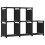 VidaXL vidaXL 5-Cube Display Shelf Black Fabric Free Standing Storage Organiser Unit 1