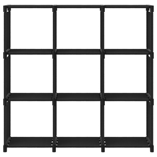 VidaXL vidaXL 9-Cube Display Shelf Black Fabric Bookcase Storage Rack Standing Shelf 2