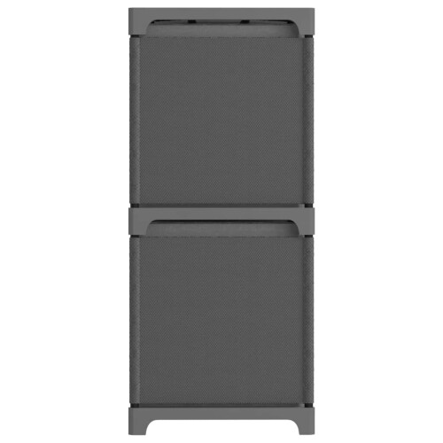 VidaXL vidaXL 6-Cube Display Shelf with Boxes Grey Fabric Storage Organiser Unit 2