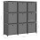 VidaXL vidaXL 9-Cube Display Shelf with Boxes - Grey Fabric Storage Organizer Unit, 103 x 30 x 107.5 cm (Code 322613) 9