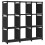 VidaXL vidaXL 9-Cube Display Shelf Black Fabric Bookcase Storage Rack Standing Shelf 1