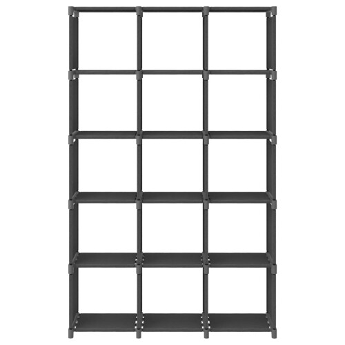 VidaXL vidaXL 15-Cube Display Shelf Grey Fabric Free Standing Storage Organiser Unit 2