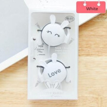 (WHITE) Headphones Cute Rabbit Wired Headphones